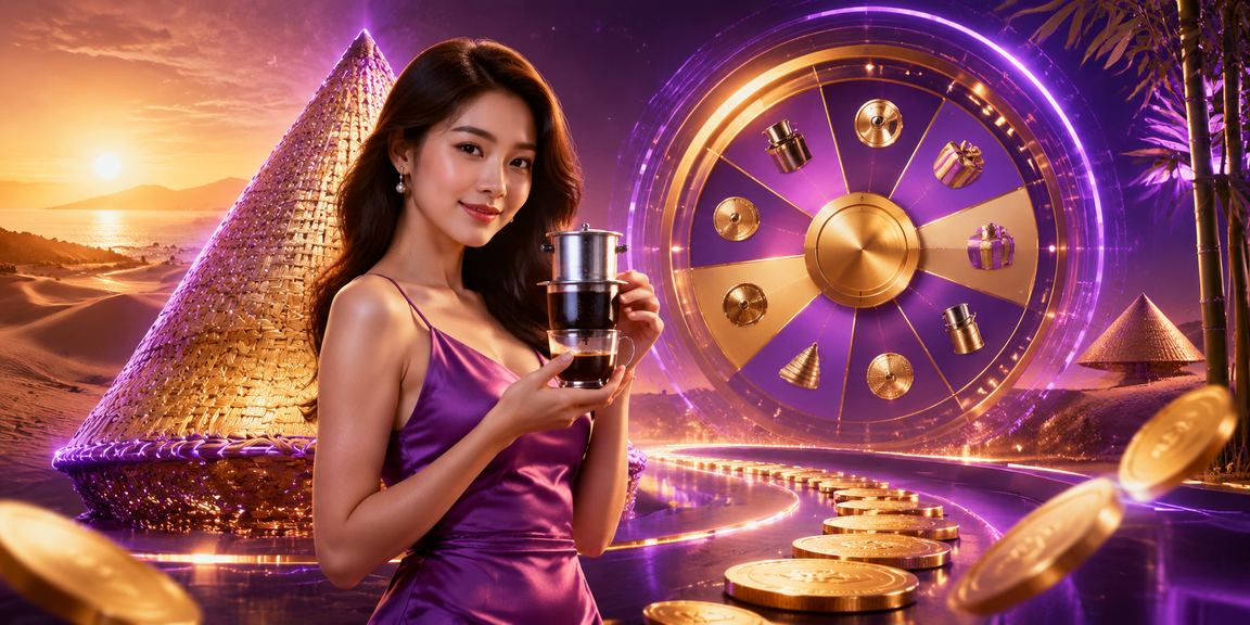 Không khí lễ hội may mắn tại Mũi Né với nón lá truyền thống – biểu tượng văn hóa Việt Nam