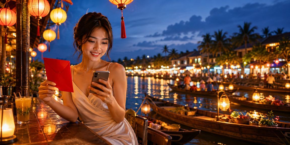 Thưởng phong bì đỏ tại chợ đêm Phan Thiết – nạp tiền qua ví điện tử